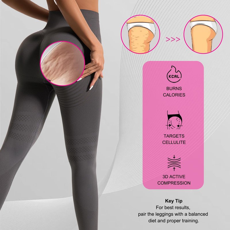 Cellulite Compression 3D Leggings, Anti Cellulite Leggins for Women, Redefine Your Silhouette Effortlessly, Push-Up Sculpting Yoga Fitness Sport Tights Pants (Black, M)