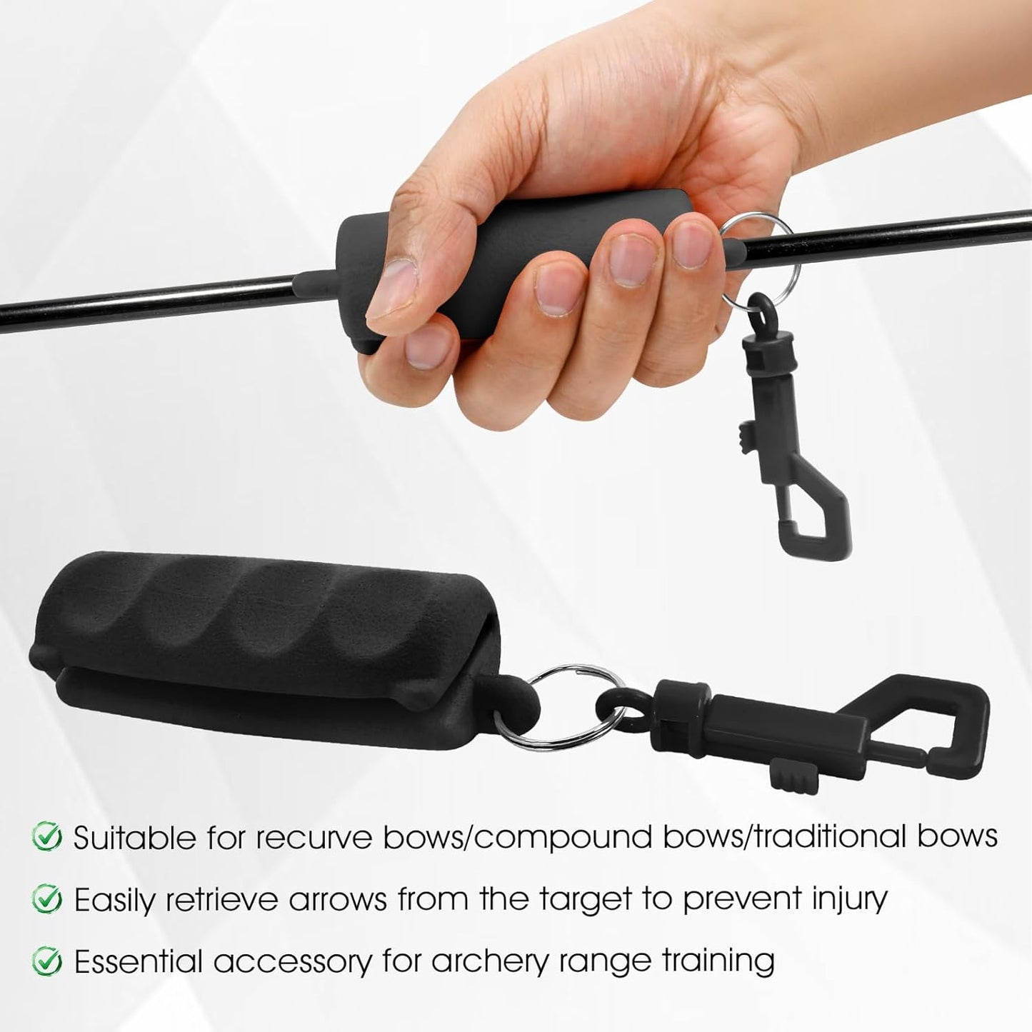 Archery Arrow Puller - TPR Slip-Resistant Gripper with Soft Molded Handle | Easy Arrow Removal Tool