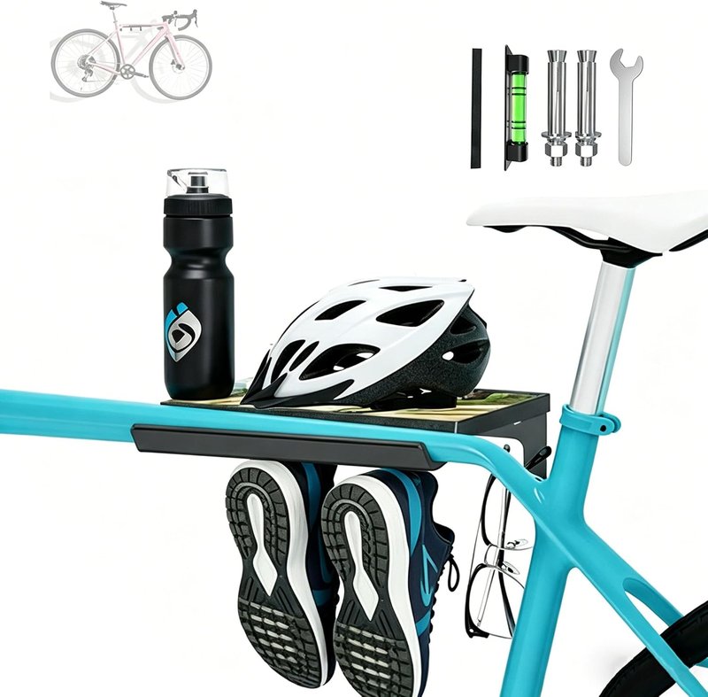 Heavy Duty Bike Wall Mount | Space-Saving Indoor Storage Rack for Road, Mountain & Hybrid Bikes - Holds Up to 66lbs