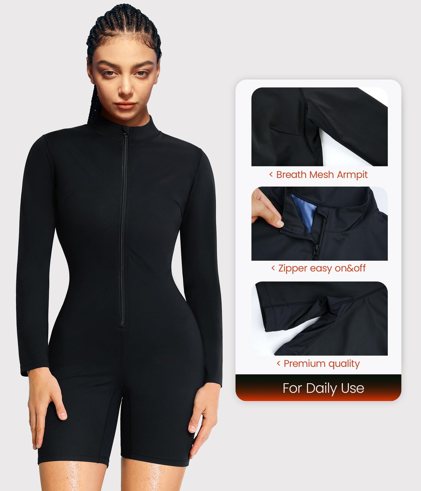 Junlan Sauna Suit for Women Full Body Sweat Suit(Blue,2X-Large)