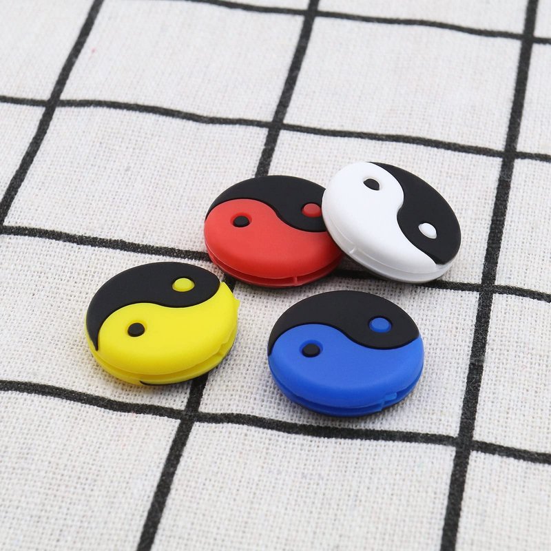 SING F LTD 20PCS Tennis Racket Shock Absorbers Traditional Chinese Tai Chi Yin Yang Pattern Silicone Vibration Dampeners for Tennis Player Sports Enthusiast
