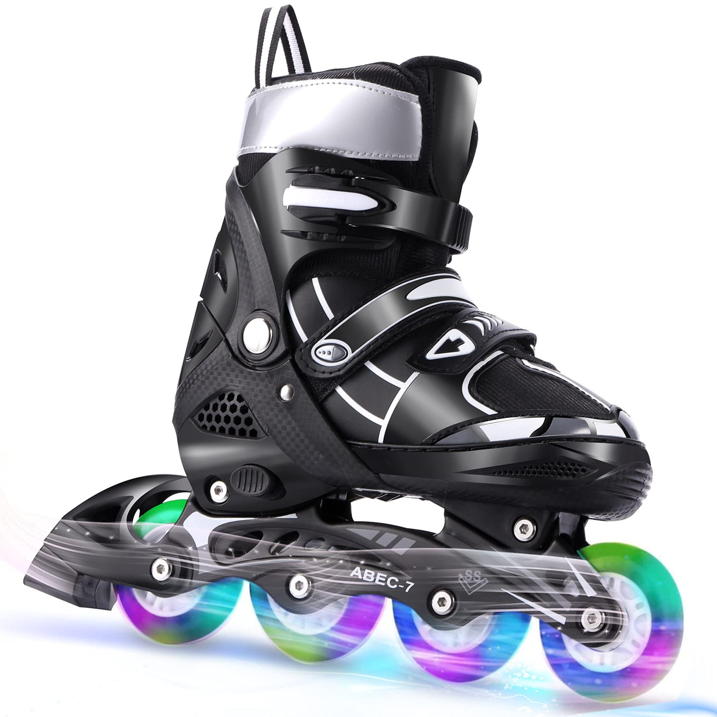WeSkate Adjustable Inline Skates for Boys, Christmas Boys Gift with Kids Light Up Inline Skates for Children Toddlers