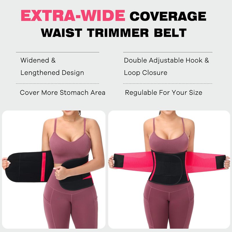 VENUZOR Waist Trainer Belt for Women - Slimming Waist Cincher & Body Shaper | Adjustable Size