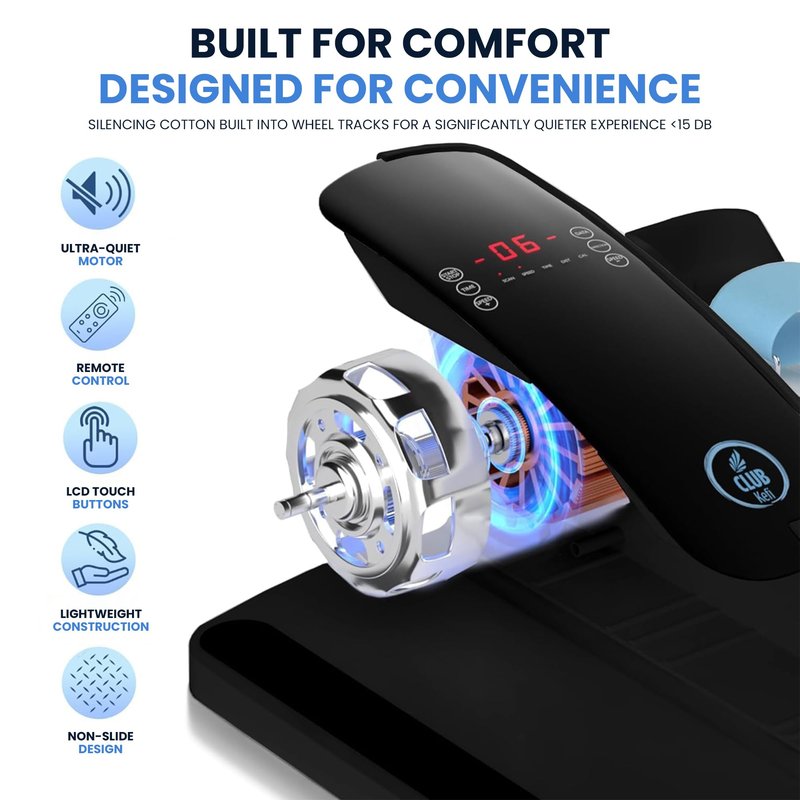 Under Desk Elliptical Machine – Electric Seated Pedal Exerciser for Seniors & Adults, Quiet Ellipse Leg Exerciser with 12-Speed Corded Electric Control, Remote, LCD Foot Pedals for Home Office Workout