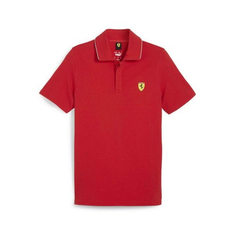 PUMA Mens Ferrari Race Polo, Rosso Corsa, Medium