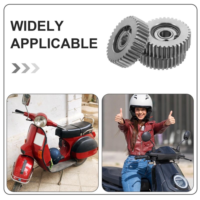 SOLUSTRE 36 Tooth Steel Motor Gear Set with Washers for Electric Bicycle Folding Scooter Replacement Compatible with Motor Durable Drive Accessory