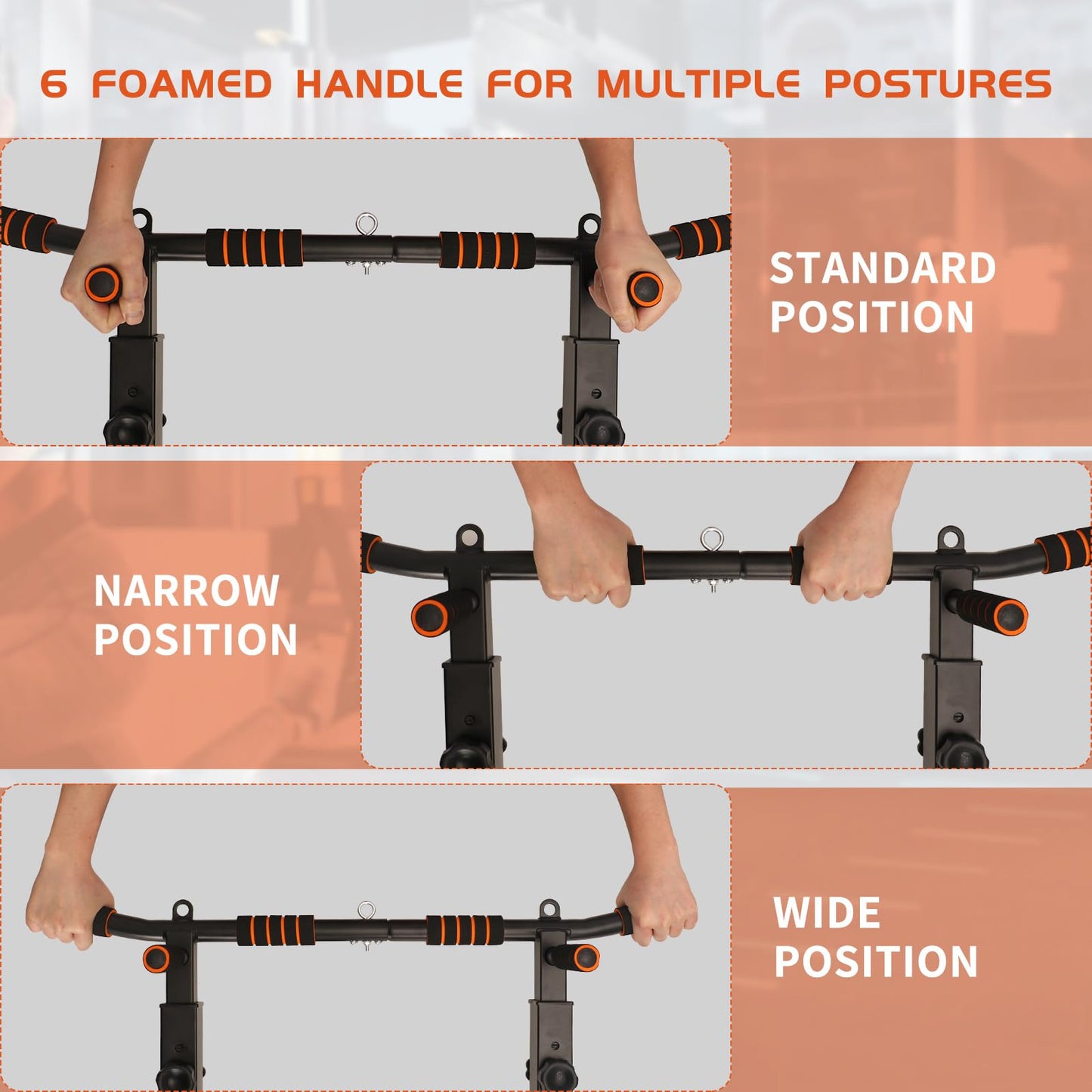 Pull Up Bar Wall Mounted: Adjustable Wall Joist Mount Pull Up Bar & Chin Up Bar for Home Gym Workout Strength Training Equipment