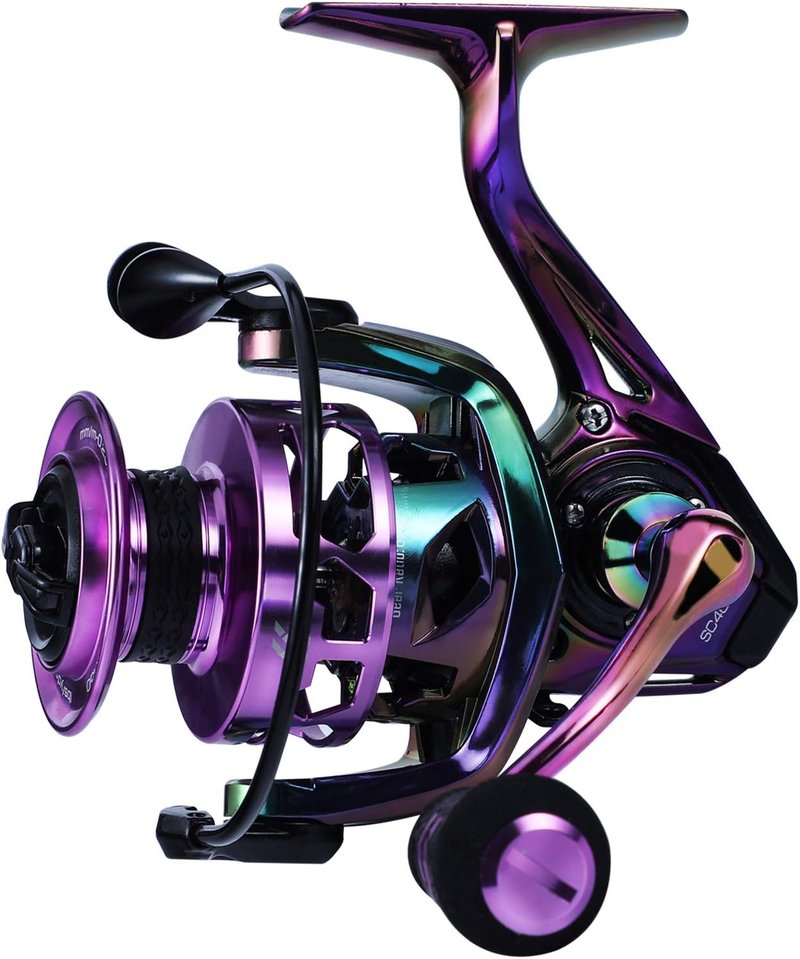 Sougayilang Fishing Reel - Colorful Ultralight Spinning Reel with Graphite Frame | 6.0:1 High Speed, 39 lbs Carbon Drag for Saltwater & Freshwater Fishing