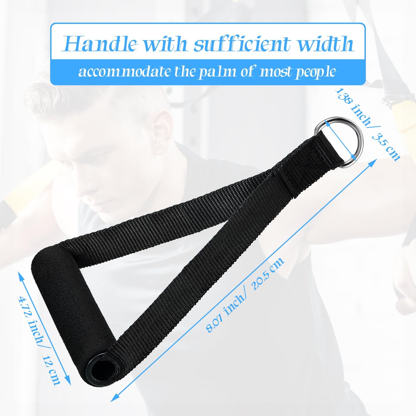 Sumind 8 Pcs Resistance Band Handles Exercise Band Handles Replacement Fitness Strap Cable Machine Attachment Grips Pull Handles Resistance Bands for Resistance Training