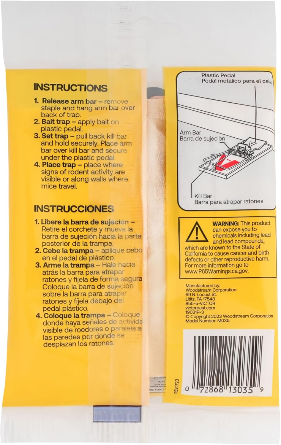 Victor Mouse Traps - Eco-Friendly Wooden Mouse Traps with Plastic Pedal | 12 Pack