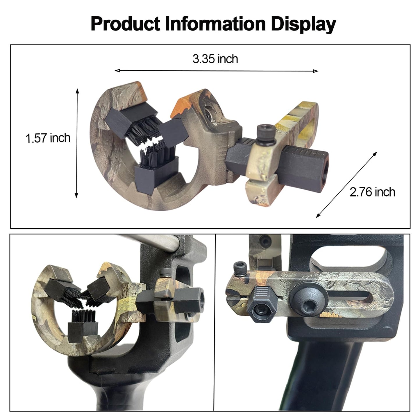 - QI HUO JU - Archery Arrow Rest Capture Whisker Biscuit Brush Arrow Rest for Compound Bow/Recurve Bow Hunting Shooting Target Left and Right Hand (Camo)