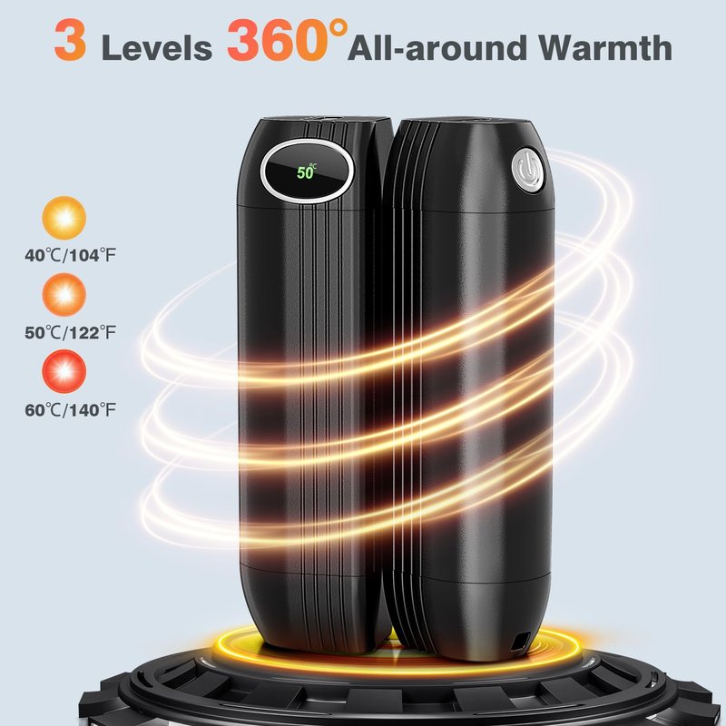Hand Warmers Rechargeable 2 Pack, AI Smart Chip 20Hrs Long Safe Heat, 2s Fast Heating Up to 140℉, Portable Pocket Heater, Warm Gifts for Christmas, Outdoor, Golf, Hunting, Camping Accessories
