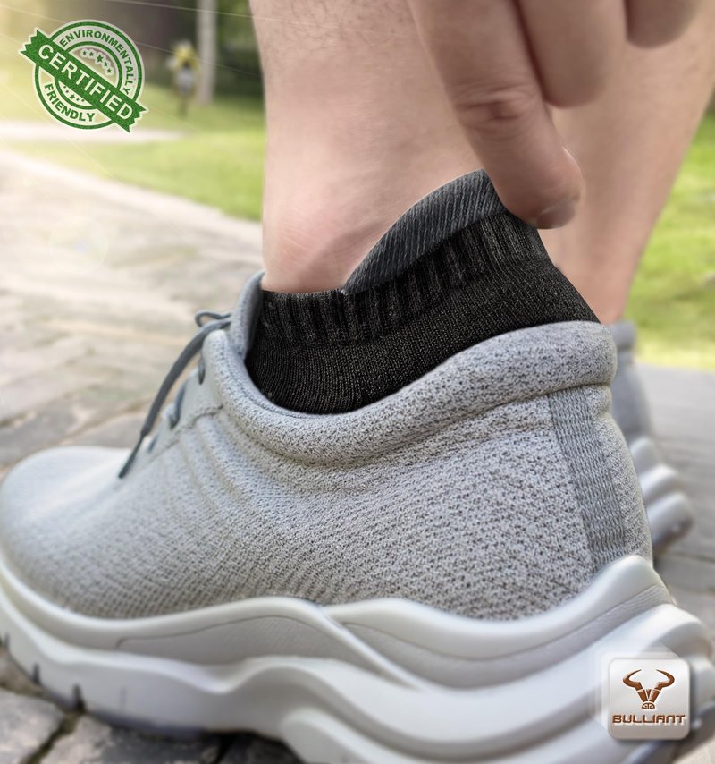 BULLIANT Men Running Socks,Active Ankle Socks No Show For Men With Cushioned Footbed Arch Support Breathable Wicking(6Pairs,Shoes Size:Men 13-15)