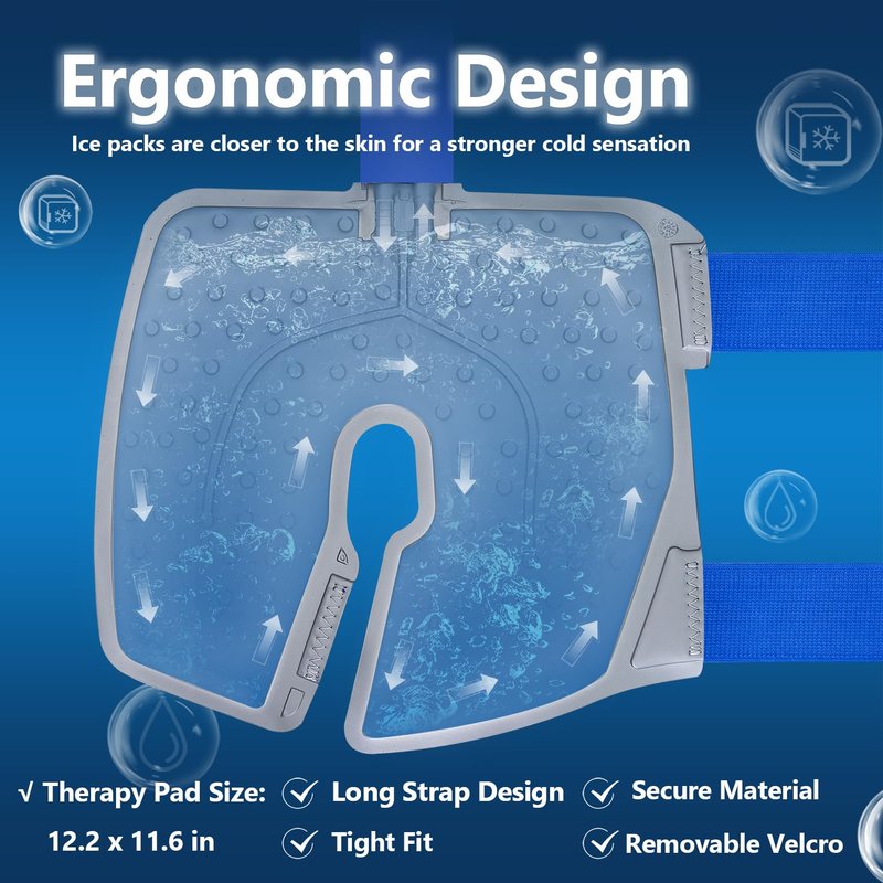 Inmoredo Cold Therapy Machine, Programable Ice Therapy Machine, for Knee Replacement, Post-Surgery Recovery, ACL, Pain Relief, for Sports Injuries, Sprains, Reduce Swelling, Knee Pad