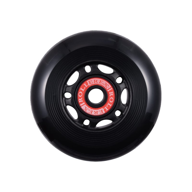 Rollerex VXT100 85A Kids RipStik/Inline Skate Wheels (2-pack w/bearings, spacers and washers) (Use on Hockey Roller Blades) - Can Be Used As RipStik Caster Board Wheel Replacements (68mm)