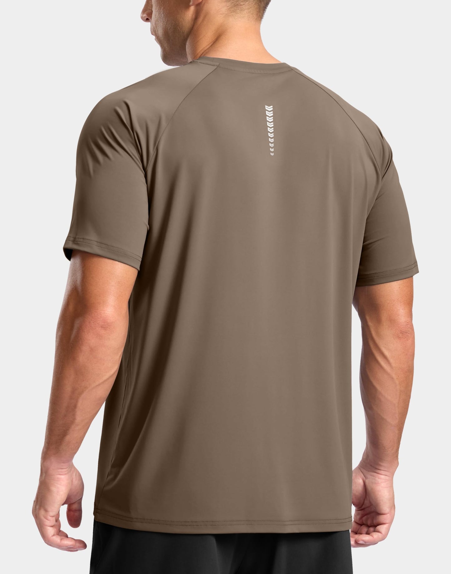 G Gradual Men's Athletic Workout T-Shirts Moisture Wicking Cooling Running Shirts Short Sleeve Performance Tee for Gym Tennis(Taupe,S)