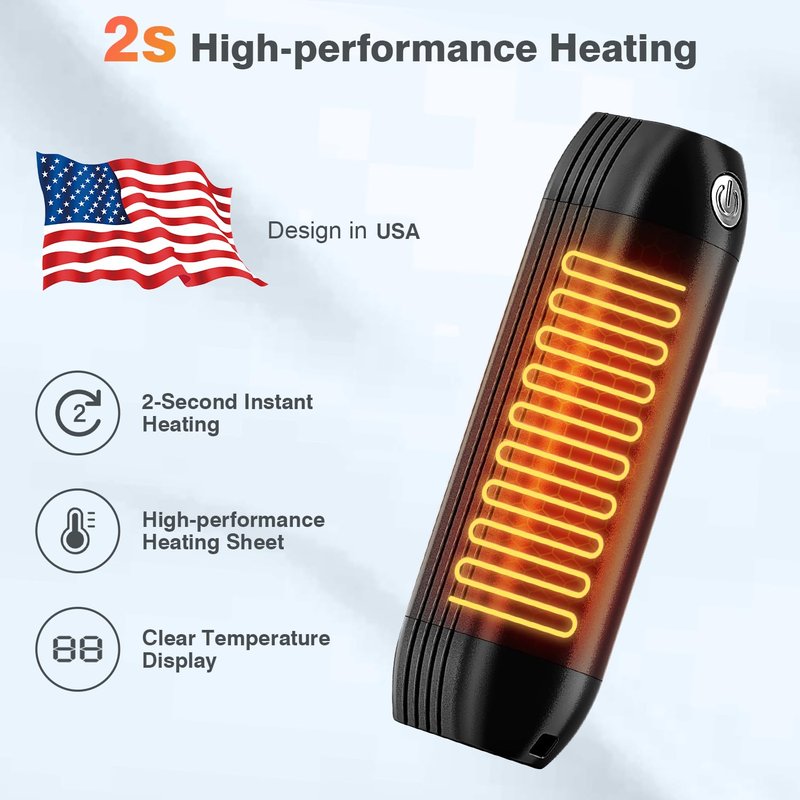 Hand Warmers Rechargeable 2 Pack, AI Smart Chip 20Hrs Long Safe Heat, 2s Fast Heating Up to 140℉, Portable Pocket Heater, Warm Gifts for Christmas, Outdoor, Golf, Hunting, Camping Accessories