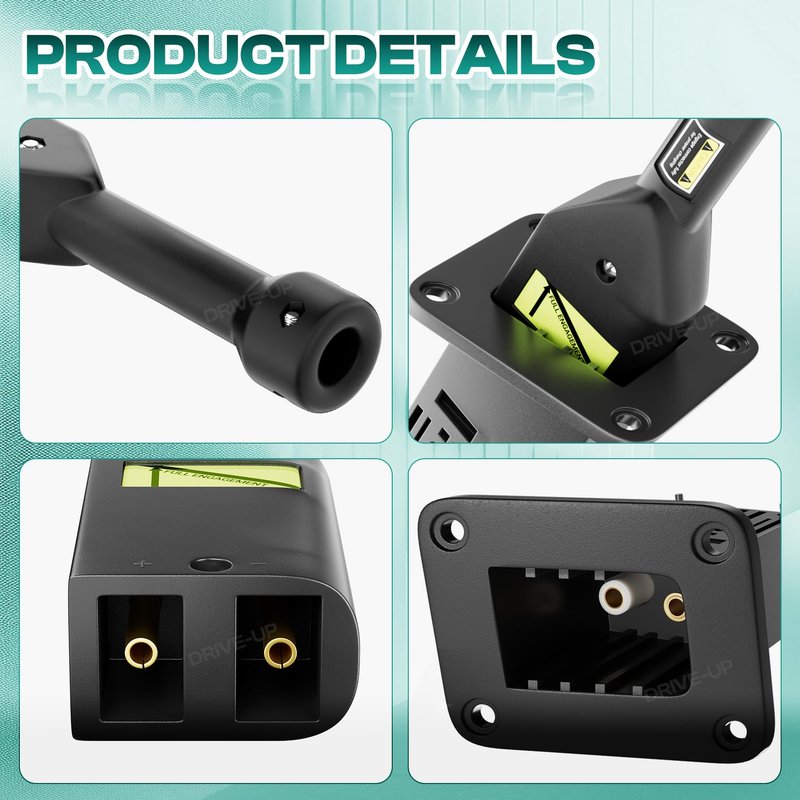 DRIVE UP EZGO TXT Medalist 36V PowerWise Charger Receptacle and W/Handle Plug, EZGO Charger Receptacle Fits EZGO TXT 1996-Up Electric Golf Cart, 73345-G01, 73063-G01