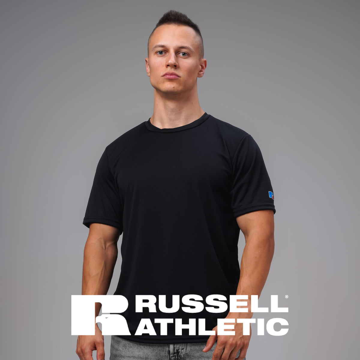 Russell Athletic Men's Short Sleeve Performance T-Shirt, Black, XX-Large