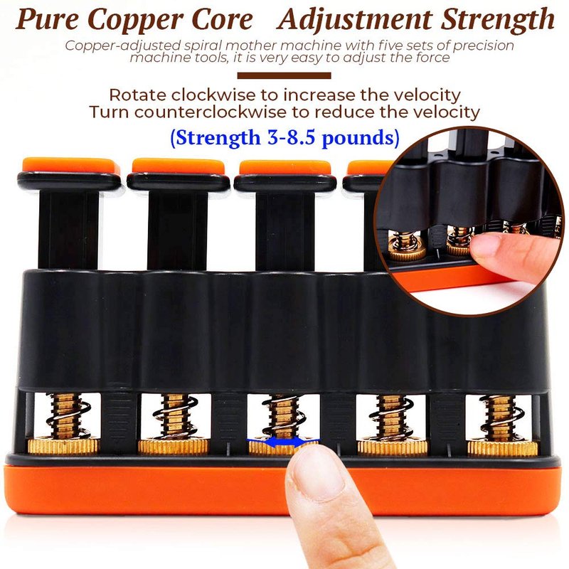 DILIMI Finger Strengthener, Guitar Beginner Exercier,Finger Trainer, Hand Grip Strength Trainer for Athletes,Musicians