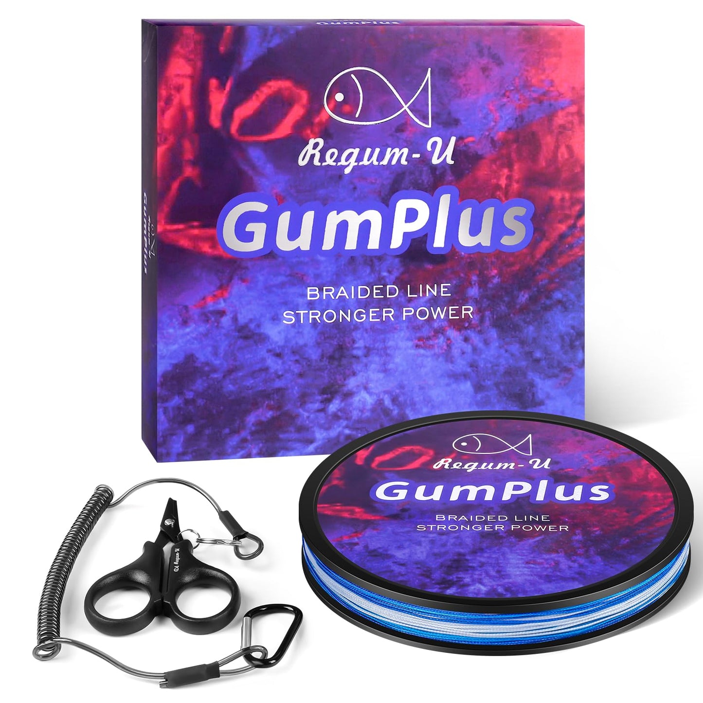 Regum-U GumMAX 150 Yards / 25 LB 8X Braided Fishing Line Abrasion Resistant Superline Zero Stretch & Smaller Diameter Confuse & Never Fade in Saltwater and Freshwater (Navy Blue, 25LB-150yards)