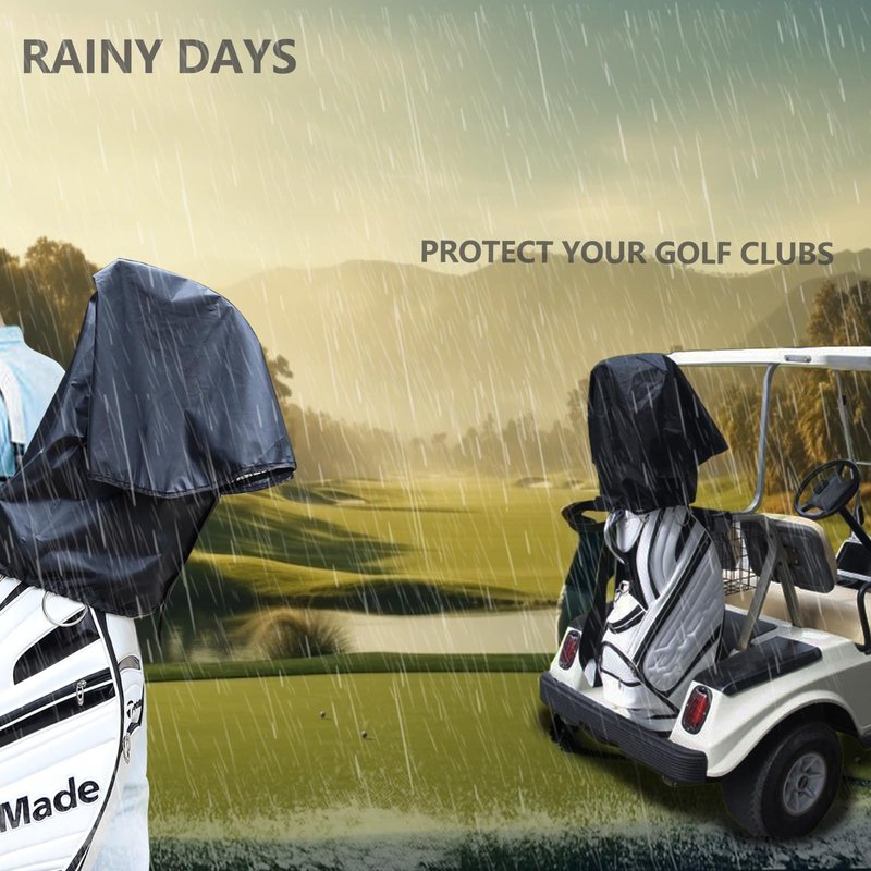 CartClan Upgrade Golf Bag Rain Hood Waterproof Golf Bag Rain Cover for Golf Club Bags Fit Almost All Golfbags or Carry Cart