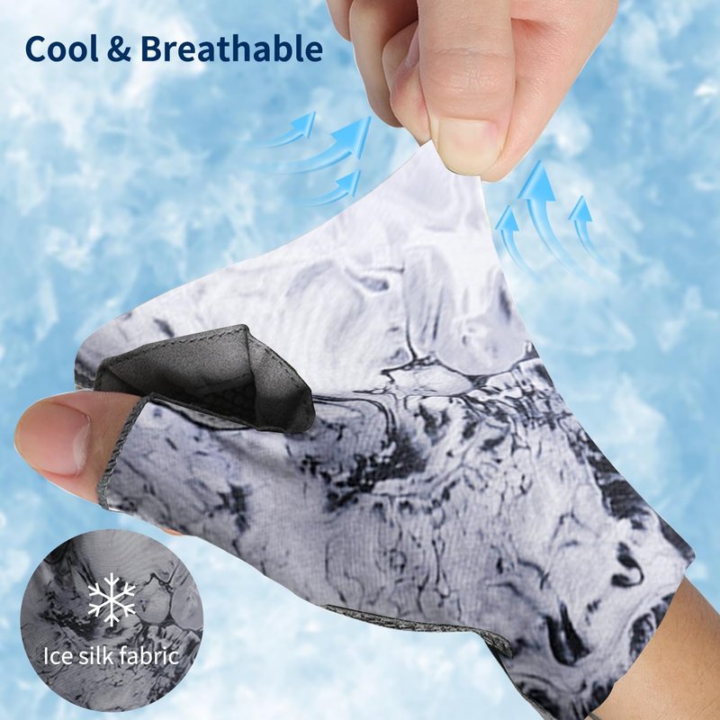 Sun Gloves - UPF 50+ Fingerless Fishing Gloves for Men & Women | UV Protection for Kayaking, Hiking, Driving