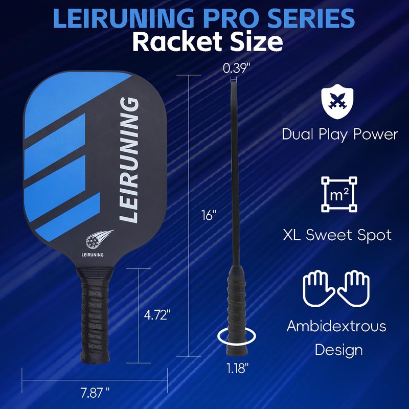LEIRUNING Pickleball Paddles | Ultra-Durable ABS Composite | Ideal Starter Kit for New Players & Recreational Play