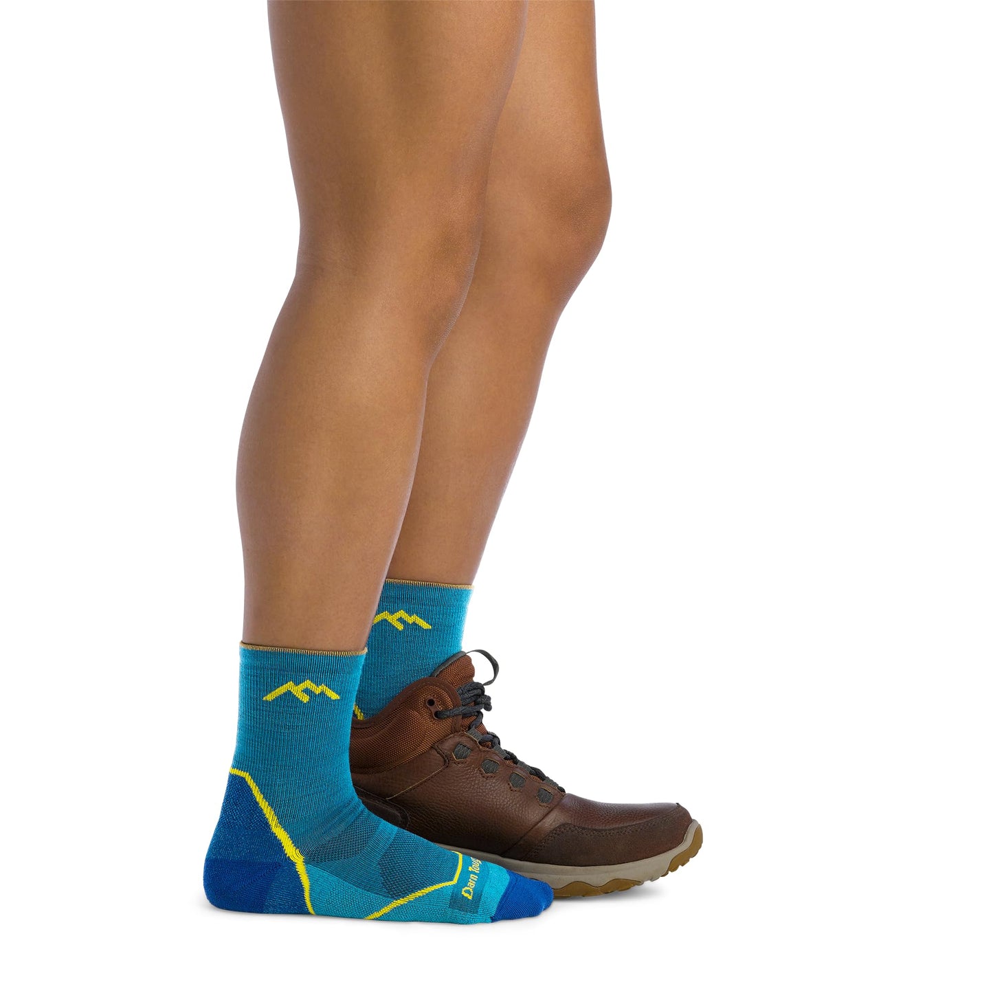 Darn Tough Vermont Light Hiker Jr. Micro-Crew Hiking Socks for Boys, Cascade, Large - Lightweight Cushioned Boys Socks
