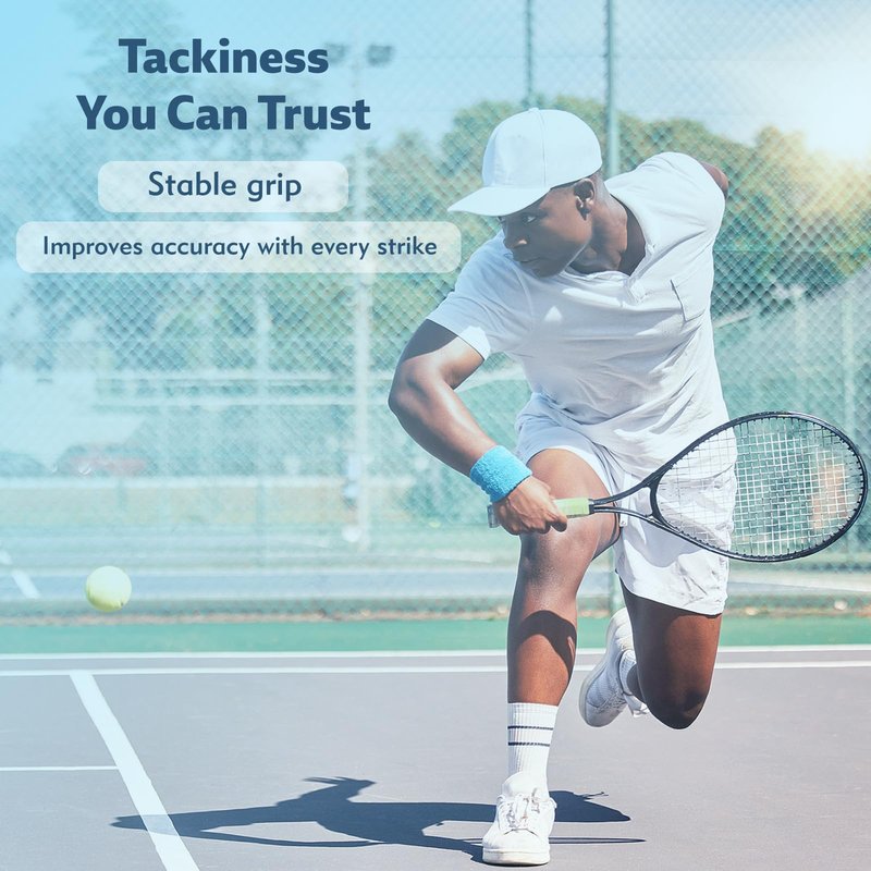 6 Pack Tacky Tennis Racket Grip Tape,Non-Slip Absorbent Tennis Grips Tape,Gradient Color Tennis Racket Grip Tape for Tennis,Pickleball,Badminton,Golf,Baseball Bat (Colorful)