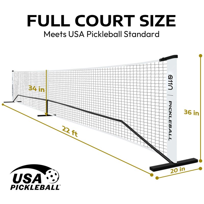 A11N SPORTS Portable Pickleball Net System, Designed for All Weather Conditions with Steady Metal Frame and Strong PE Net, Regulation Size Net with Carrying Bag