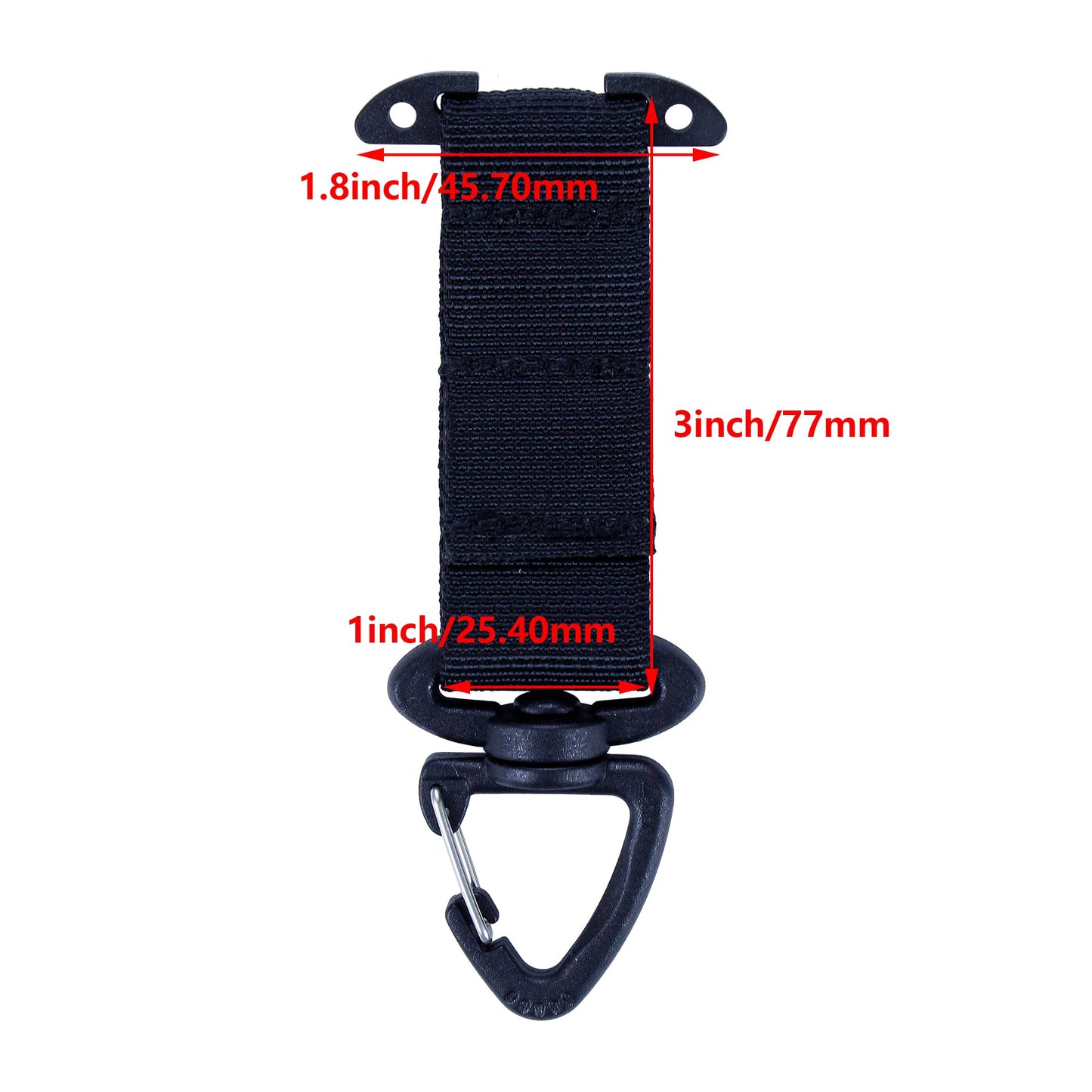 MOLLE Glove Clip for Duty Belt, Tactical Triangle Carabiner Snap Key Holder