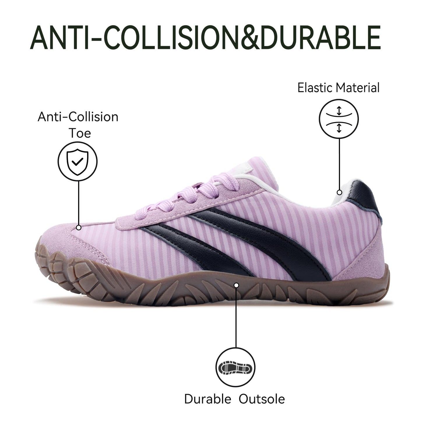 Barefoot Shoes Women Casual Sneakers,Wide Toe Box Shoes Women Zero Drop Barefoot Shoe Men,Minimalist Trail Running Shoe,Non-Slip Lightweight Breathable Comfortable Fashion Walking Hiking Shoes Unisex