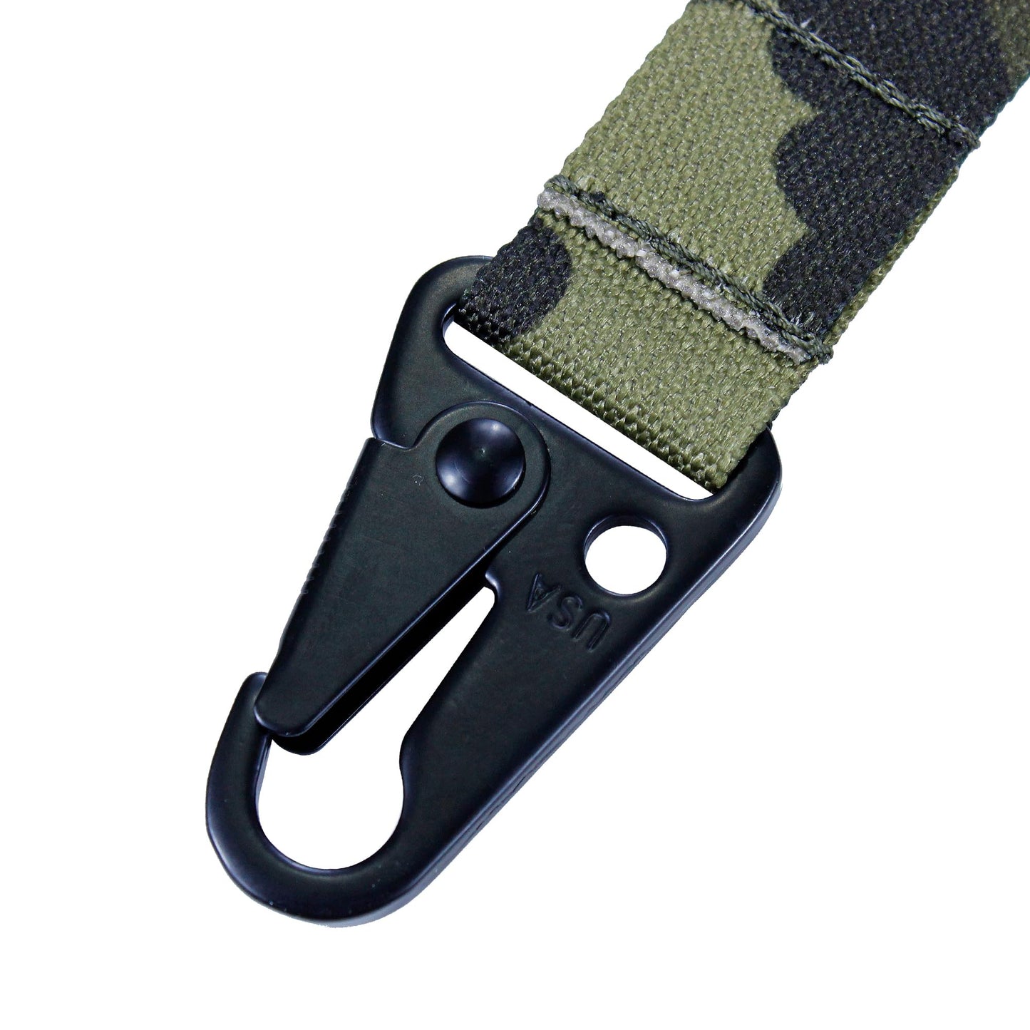 Tactical Gear Clip Clash Hook Hanging Carabiner T-Mount MOLLE Webbing Battle Belt Clip Metal Key Holder Vest Accessories (Woodland Clash Hook(1PACK))