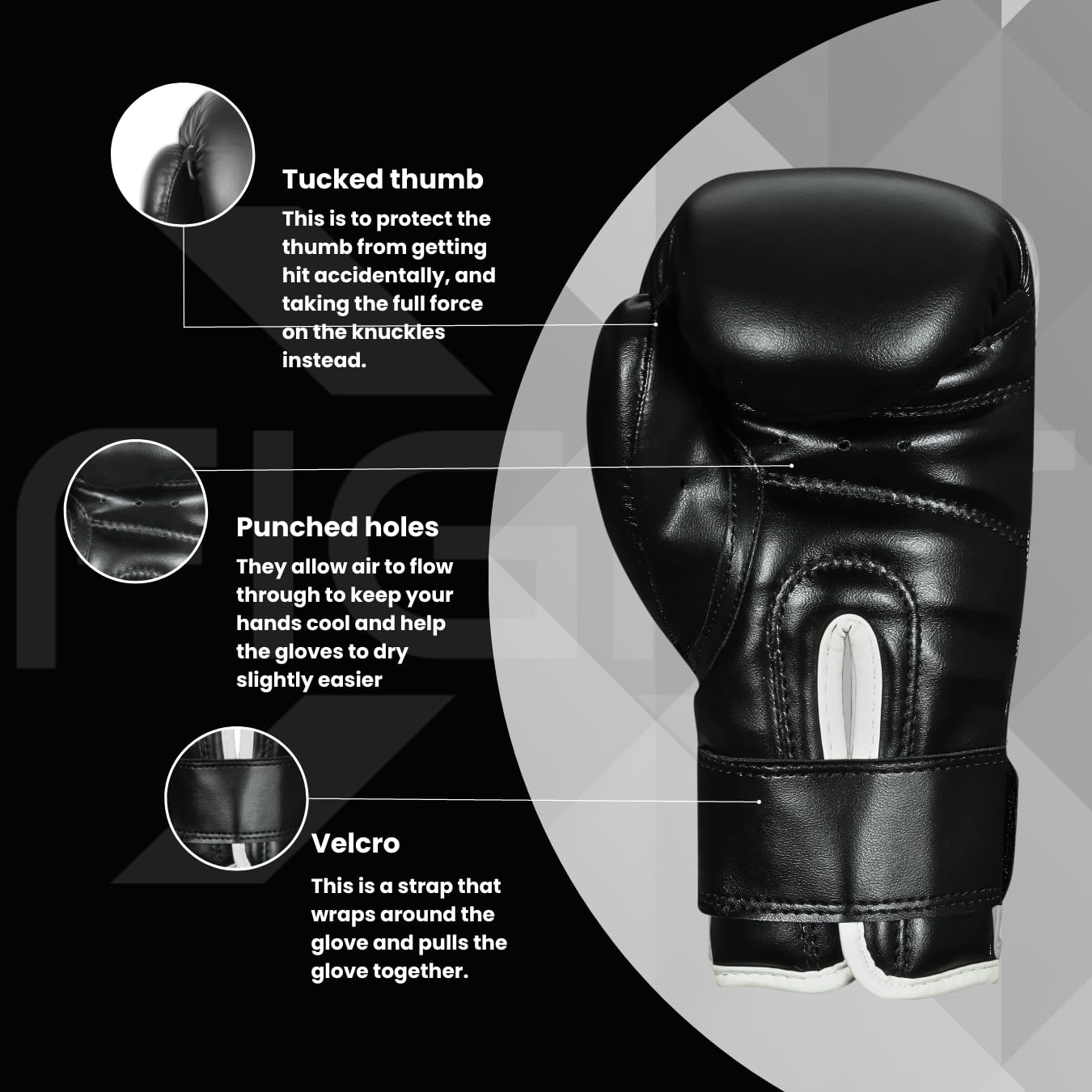 FightX Professional Boxing Gloves Men Women – Pro Training Sparring Gloves, Heavy Bag, MMA Kickboxing Muay Thai Gloves – Hook & Loop with Wrist Support – 12 Oz Guantes de Boxeo (6 8 10 14 16 Oz)(FB)