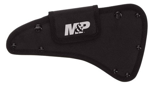 Smith & Wesson M&P Extraction & Evasion 16in S.S. Full Tang Tactical Axe with a Spearpoint Spine, Rubberized Handle and Sheath for Outdoor, Survival and EDC