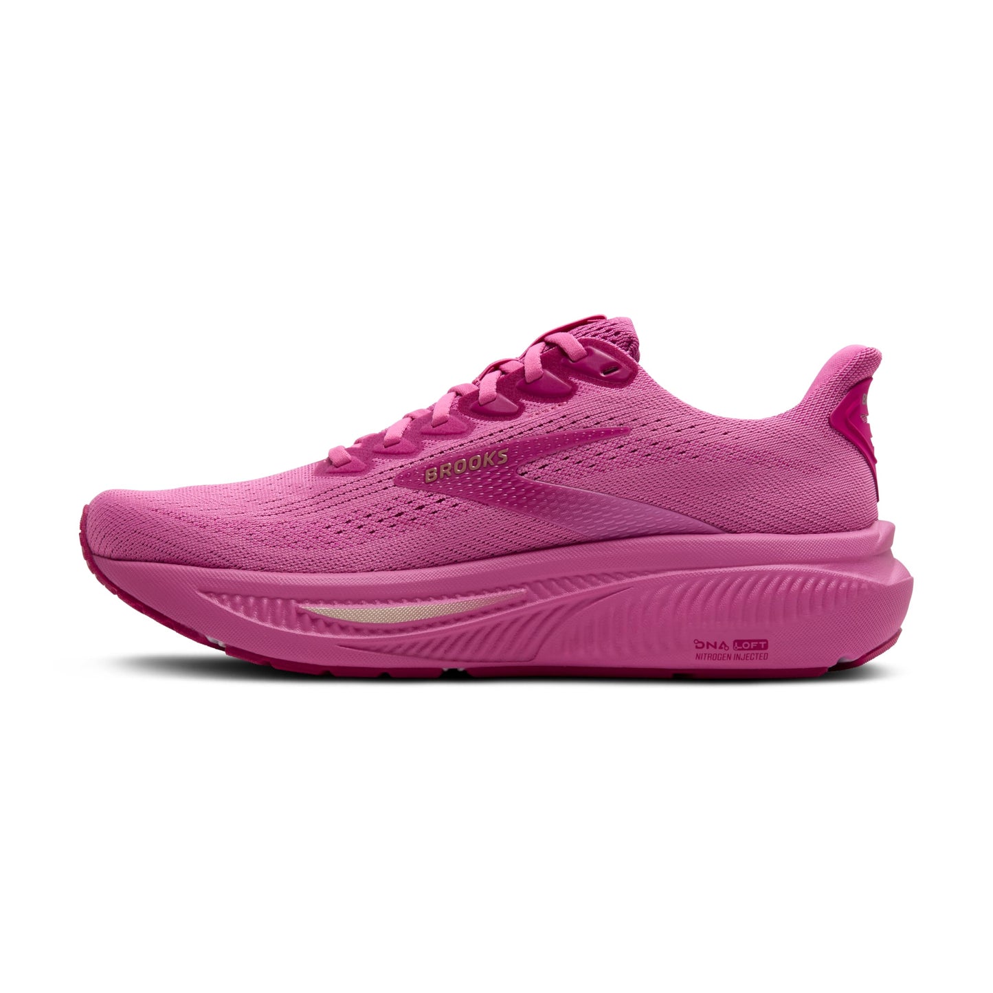 Brooks Women’s Ghost 17 Neutral Running Shoe - Pink/Fuchsia/Gold - 6.5 Medium