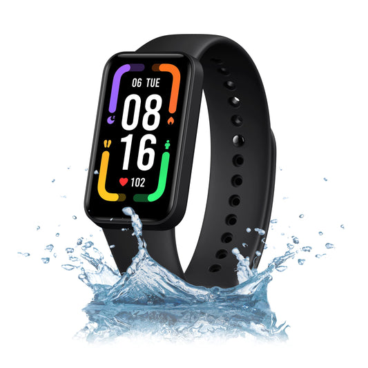 Xiaomi Redmi Smart Band Pro SportsWatch- 3.73 cm (1.47) Large AMOLED Display, Always On Display, Continuous Sleep, HR, Stress and SPO2 Monitoring, 110+ Sports Modes, 5ATM, 14 Days Battery Life, Black