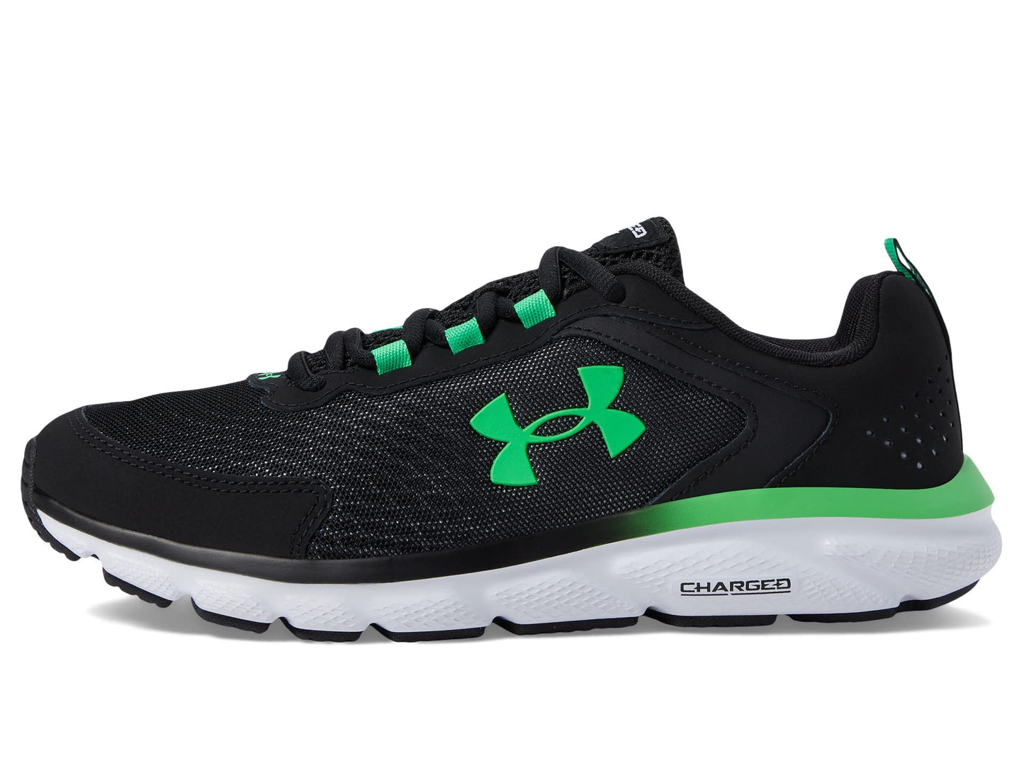 Under Armour Men's Charged Assert 9, (008) Black/Extreme Green/Extreme Green, 12.5