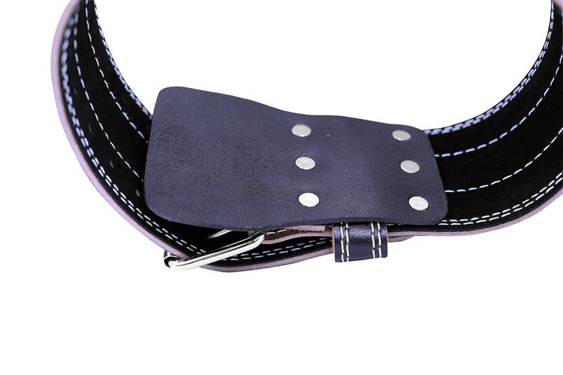 Weight Power Lifting Belt 4” Wide Cobra Grips Premium Genuine Leather Belt for Men & Women Adjustable Weightlifting Back Support (Black, X-Large 41"-49")