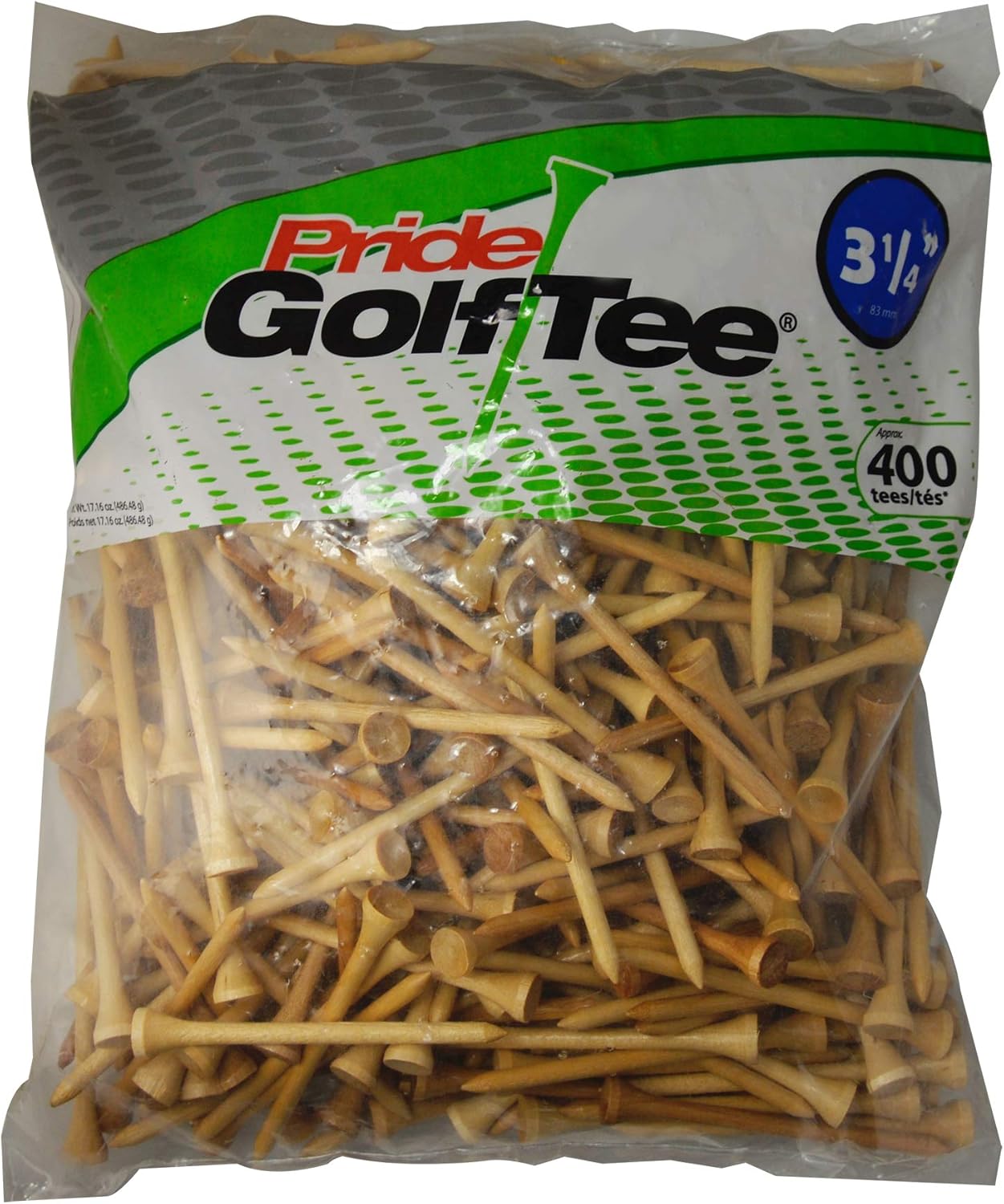 Pride Golf Tee - 3-1/4 Inch Deluxe Golf Tees for Optimal Performance | 400 Count