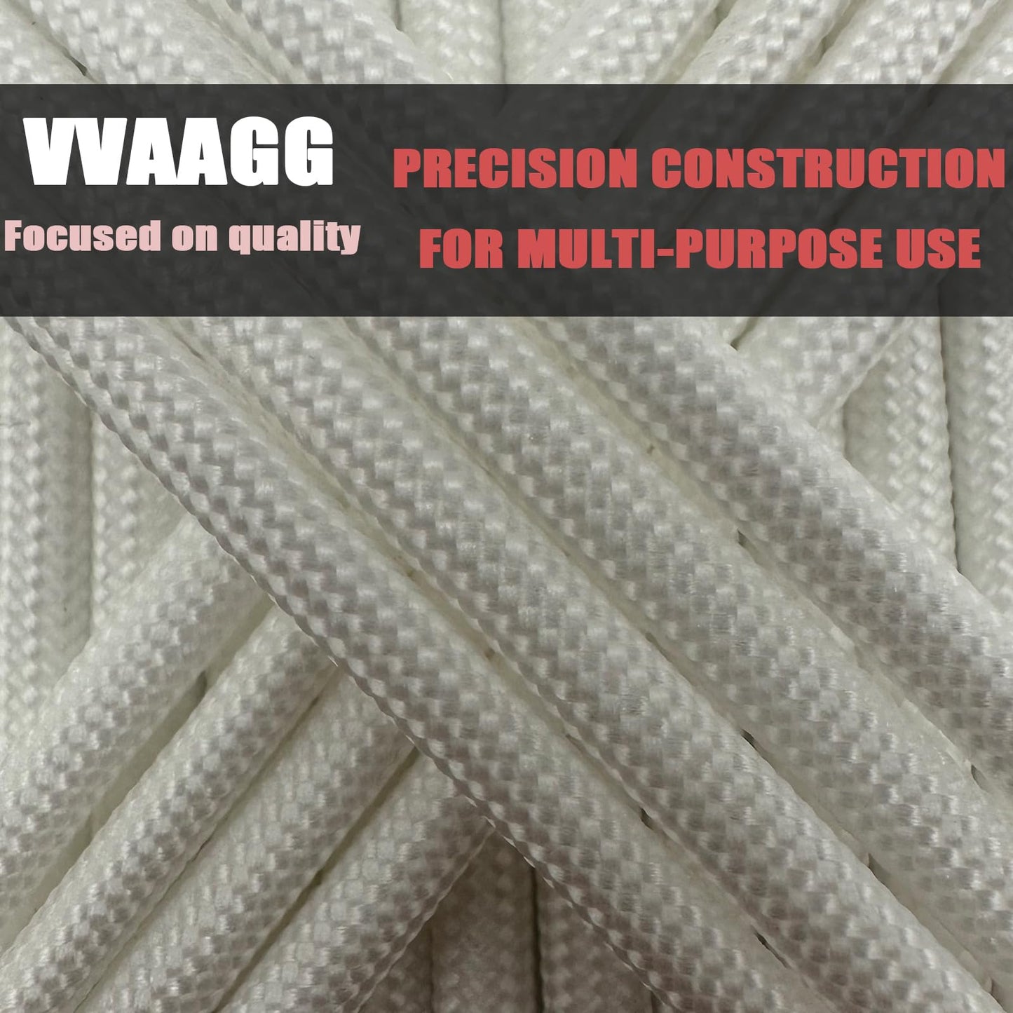 VVAAGG 550 Paracord Rope 100FT, 4mm Thin Tent Rope 550 Parachute Cord, Strong Long Nylon Rope, Outdoor Gear Camping Rope