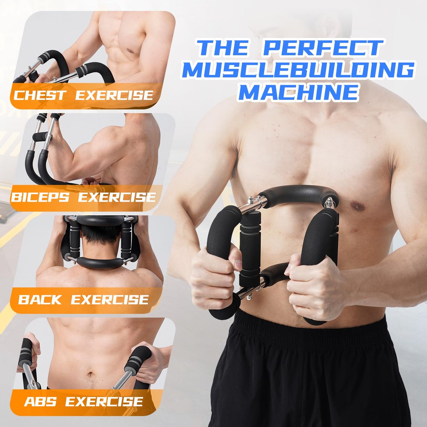 Twister Arm Trainer,Adjustable 40-90lbs Power Twister Bar,Twister Arm Exerciser,Arm Trainer with Chest Workout Equipment,Forearms Muscle Training Fitness Equipment
