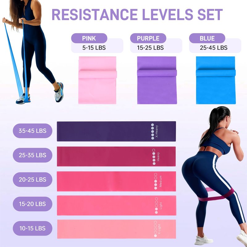 ARCUAT Pilates Essentials Kit for Home Workouts Women, Pilates Equipment Ring Set with Yoga Ball Resistance Band Stretching Band, Beginner Toning Fitness Pilates Starter Accessories Kit (Purple)