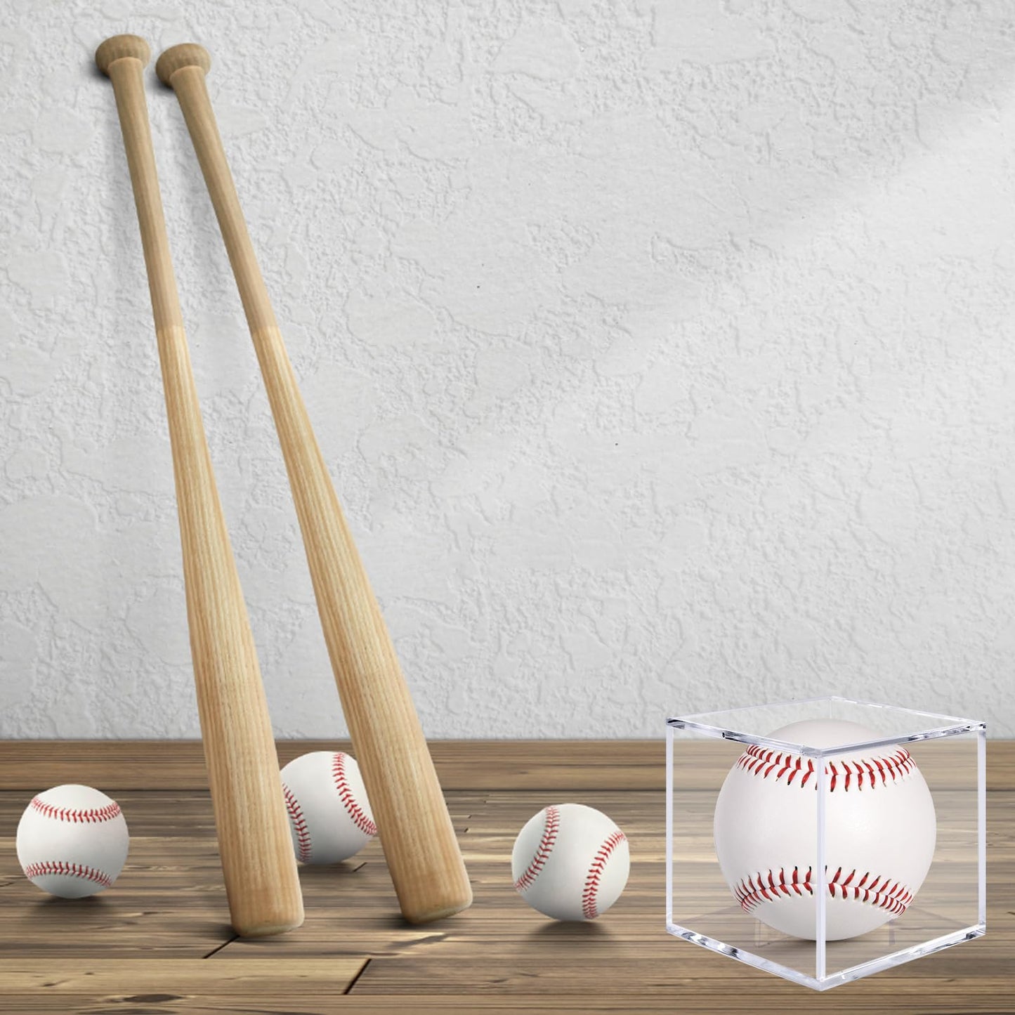 Guirnd 2 Pack Baseball Display Case, UV Protected Acrylic Baseball Holder Display case, Cube Memorabilia Autograph Ball Protector Boxes for Official Size Ball
