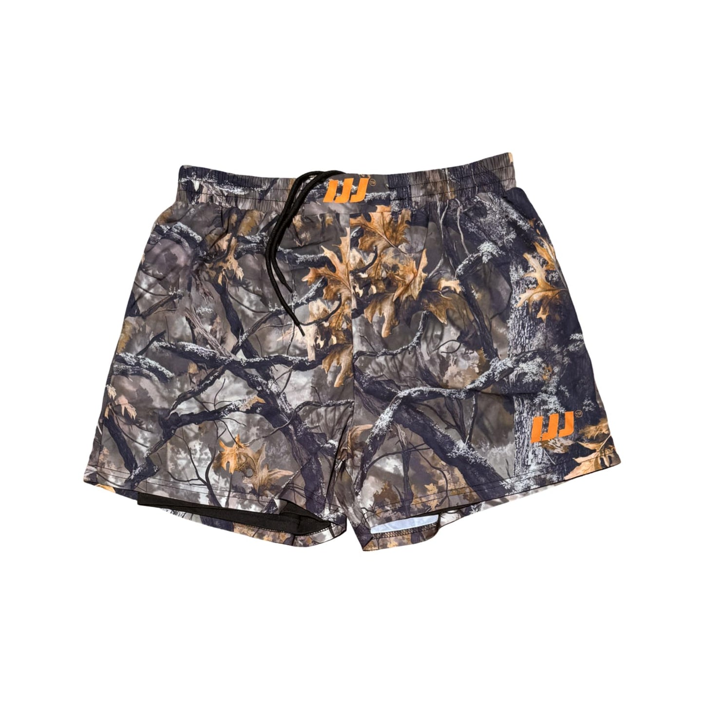 Iron Jiu Jitsu Hybrid Combat Shorts with Built-in Compression Liner for Jiu Jitsu, Grappling, MMA, and Wrestling (US, Alpha, Medium, Regular, Regular, Woodland Camo)
