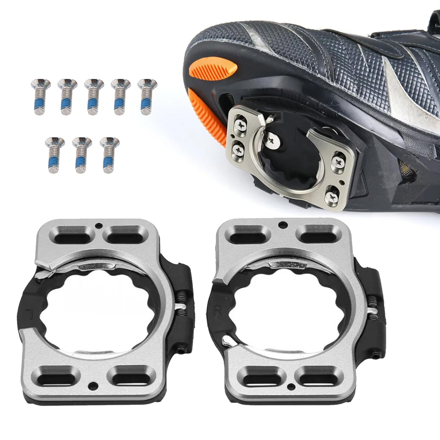 1 Pair Quick Release Cycling Shoes Cleats,Cycling Pedal Covers Shoes Clips, Top Power Transfer, Easy Release, Bike Cleats Compatible with Speedplay Zero,Pave/Ultra Light Action, X1, X2, X5