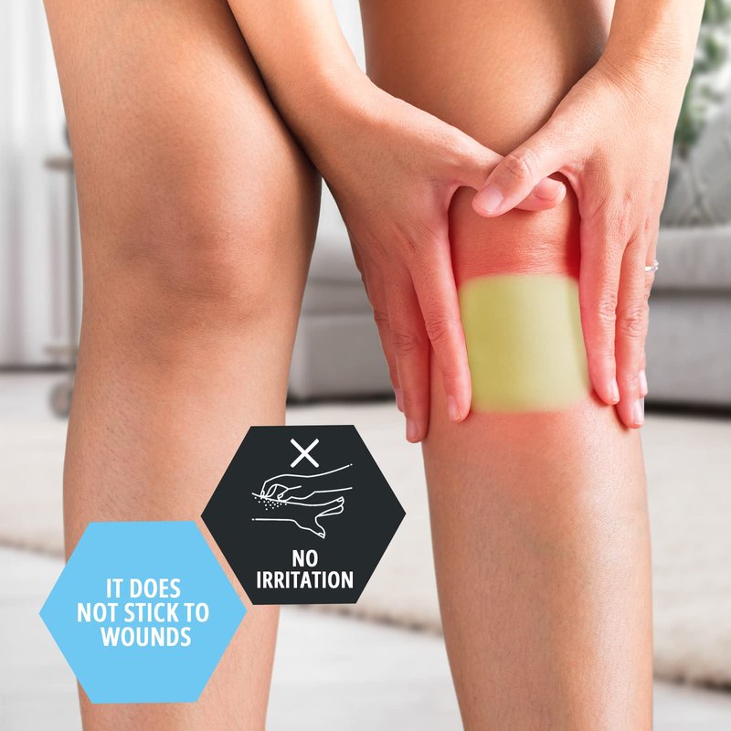 MED PRIDE Hydrocolloid Dressings and Bandages, Highly Absorbent, Water-Resistant, Comfortable, Multi-Day Use (4'' x 4'' 10 X-Thin)