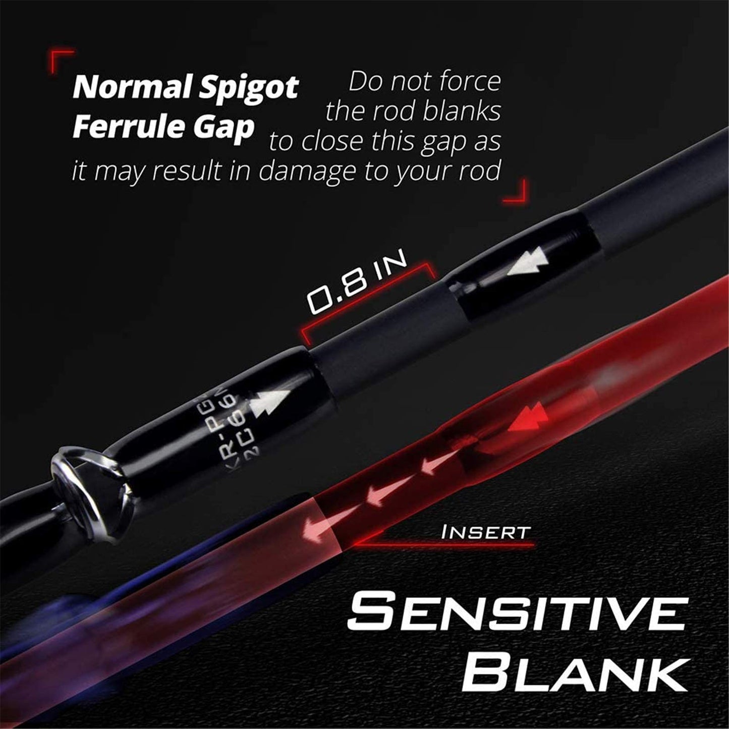 KastKing Perigee II Spinning Rods, 6'0", L, 2 Pc