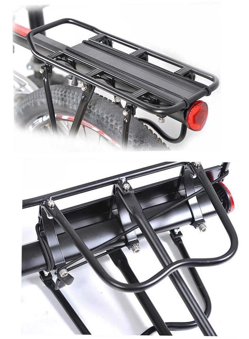 ThreeH Bicycle Rear Rack Adjustable Aluminum Alloy Bike Rack with Reflector BK431